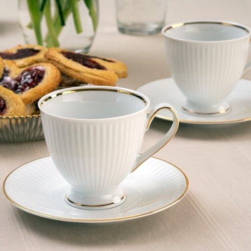 Serwis do kawy dla 6 osób / 18 części dek: 3612 Złota Linia DALIA