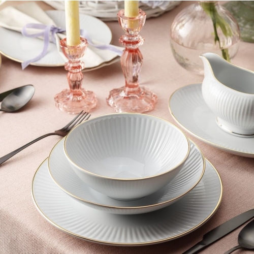 Salaterka okrągła 26 cm dek: 3612 Złota Linia DALIA