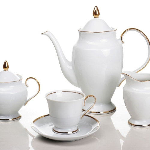 Serwis do kawy dla 6 osób / 22 części dek: G067 Złota Wstęga ASTRA