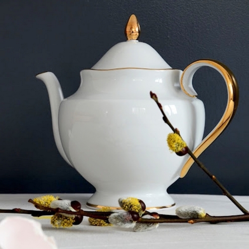 Serwis do herbaty dla 6 osób / 23 części dek: G067 Złota Wstęga ASTRA