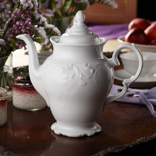 Serwis do kawy dla 6 osób / 21 części dek. C001 Biała FRYDERYKA