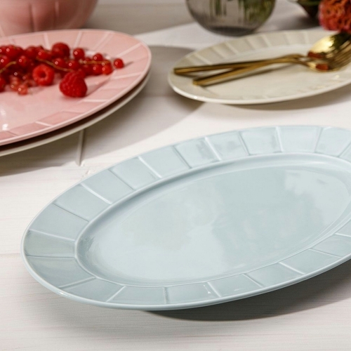Półmisek owalny 33 cm dek: GL03 Miętowa OKTAWA