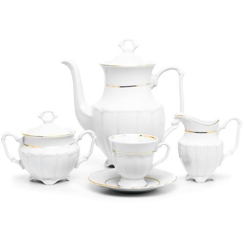 Serwis do kawy dla 12 osób / 39 części dek. B014 Złota Linia MARIA TERESA