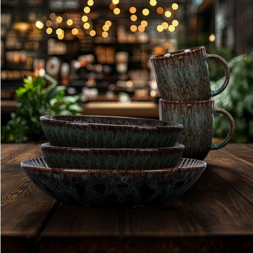 Kubek 350 ml dek: S010 Ceramika Stoneware JADE