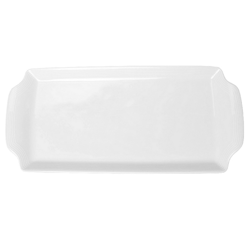 Taca prostokątna 36 cm dek: E755 Biała Linea YVETTE